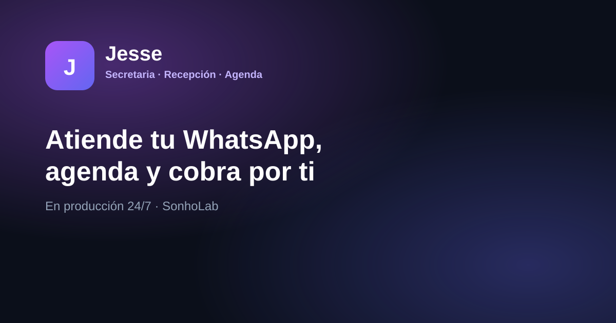 Captura de Jesse, secretaria de WhatsApp con IA